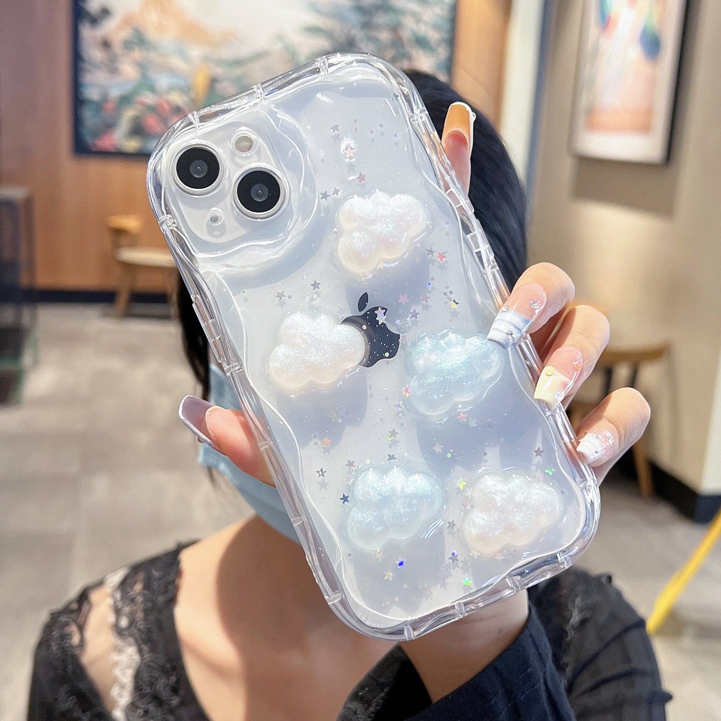 Cute 3D Cloud Compatible with iPhone Case