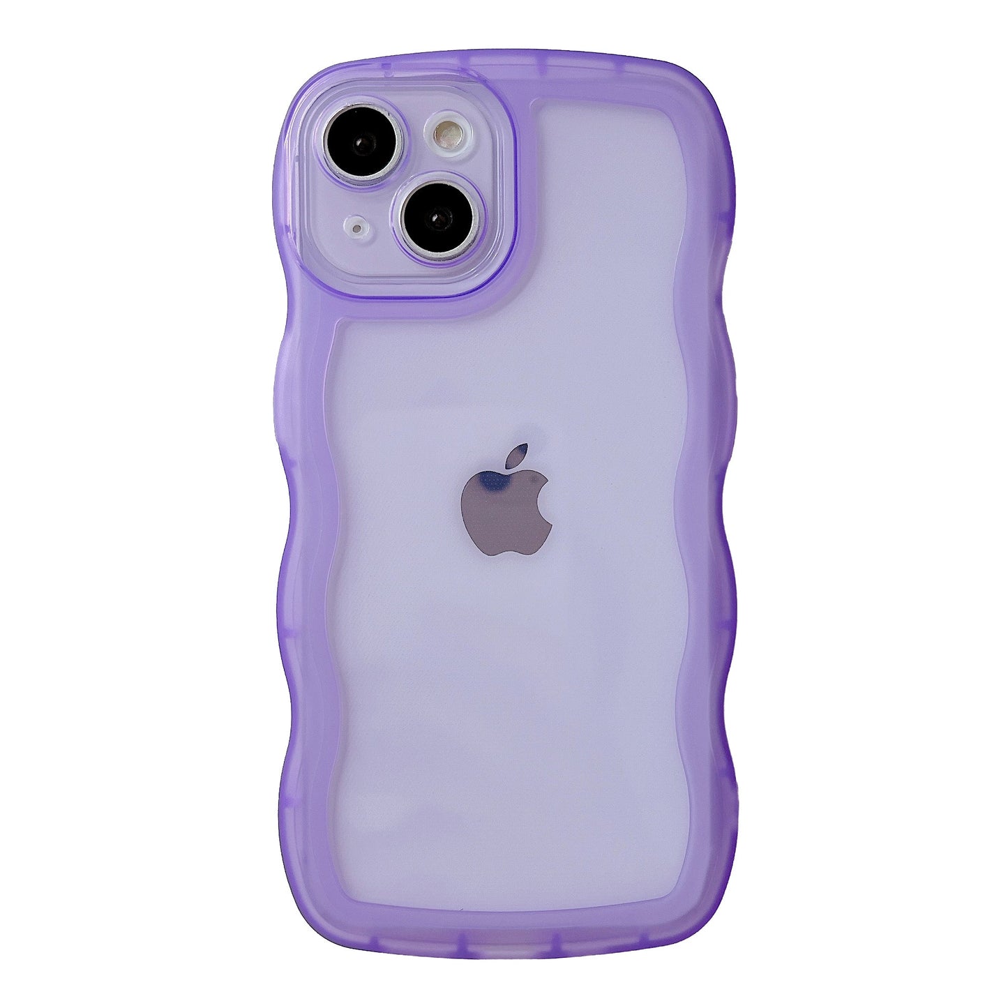 Curly Wave Frame Clear Soft Compatible with iPhone Case