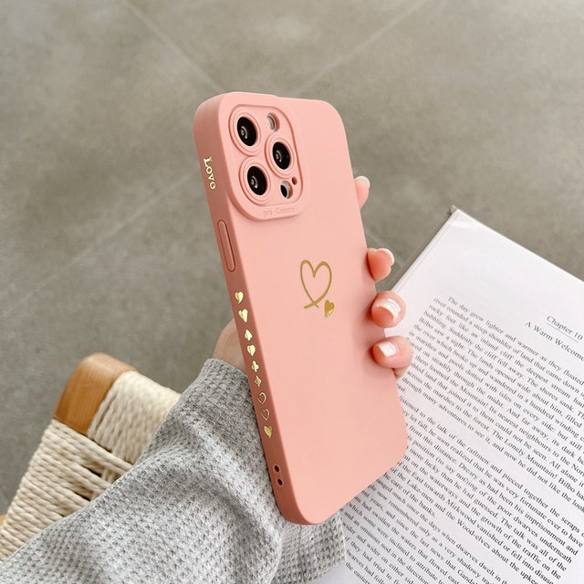 Love Heart Shockproof Compatible with iPhone Case