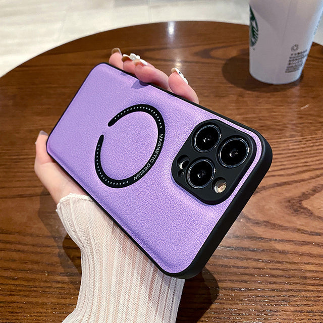 Leather for Magsafe Magnetic Wireless Charging Compatible with iPhone Case