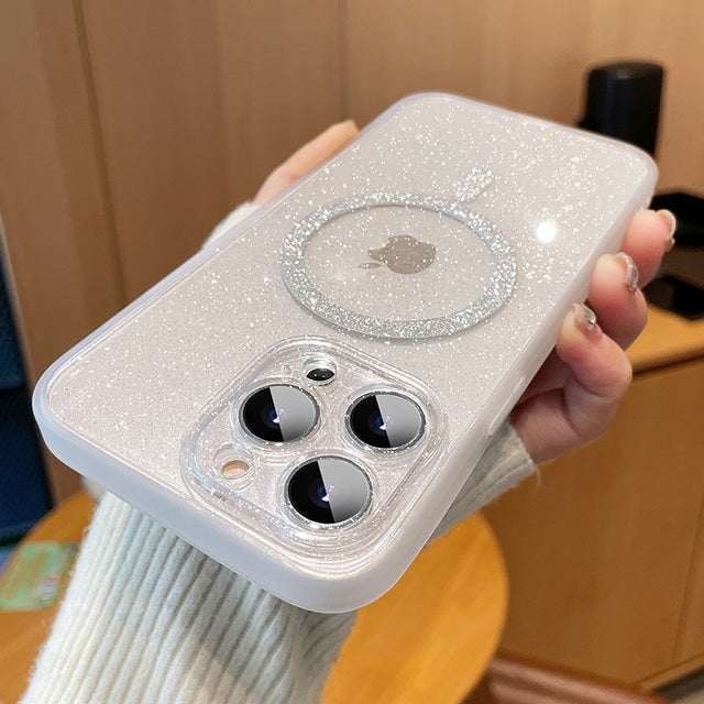 Glitter Clear Bling for Magsafe Magnetic Wireless Charging iPhone Case