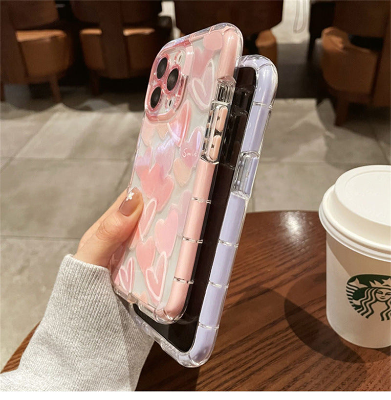 Cute Love Heart Compatible with iPhone Case