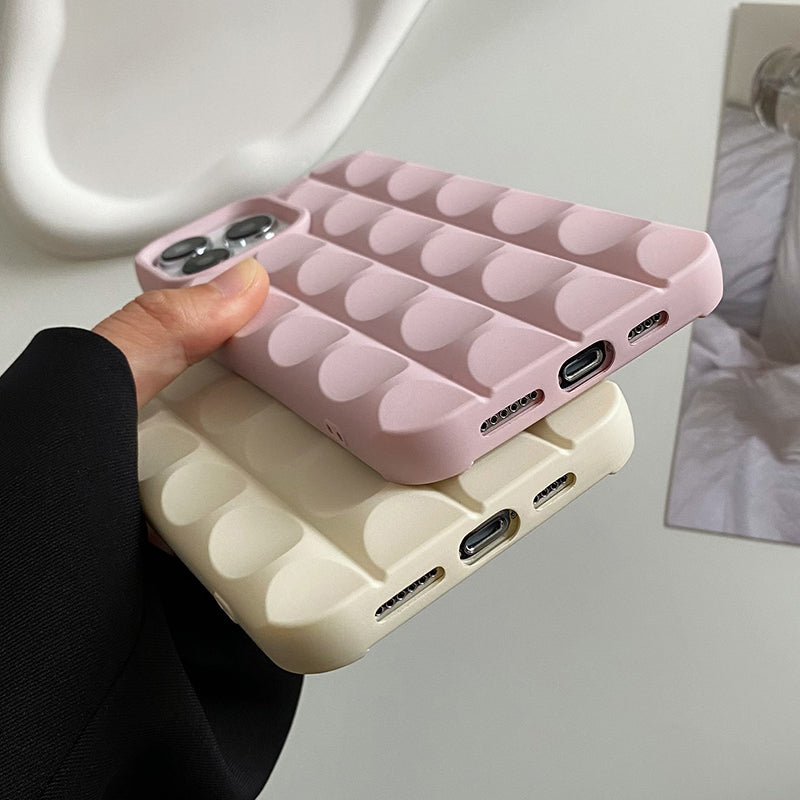 Plating Chocolate Curved Block Matte Soft Shockproof Compatible with iPhone Case