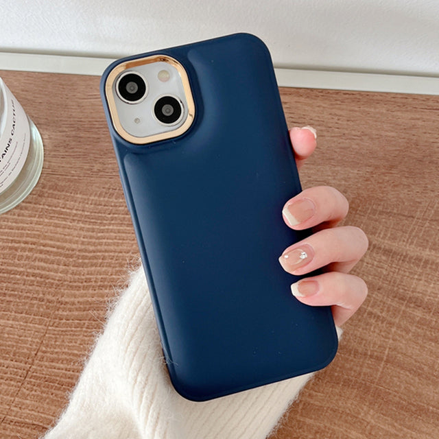 Candy Color Plating Camera Shockproof Compatible with iPhone Case