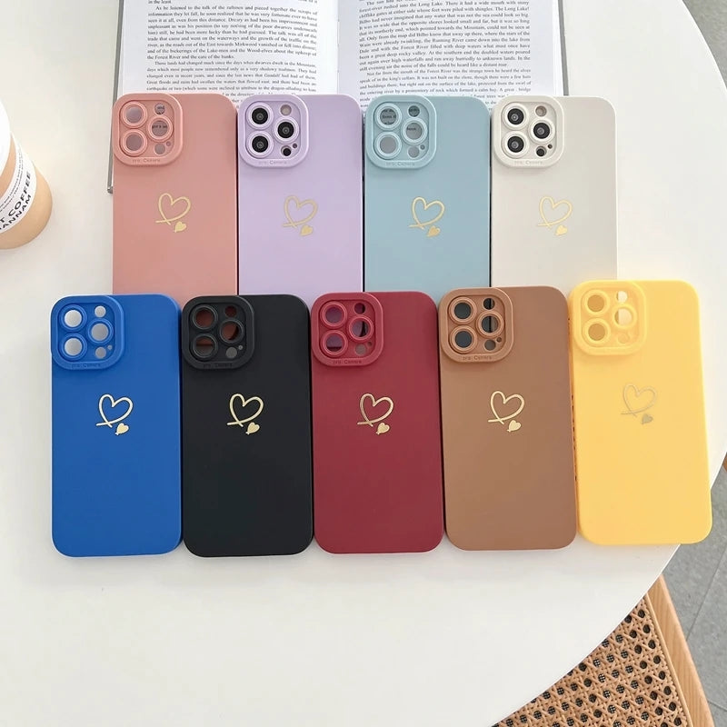 Love Heart Shockproof Compatible with iPhone Case