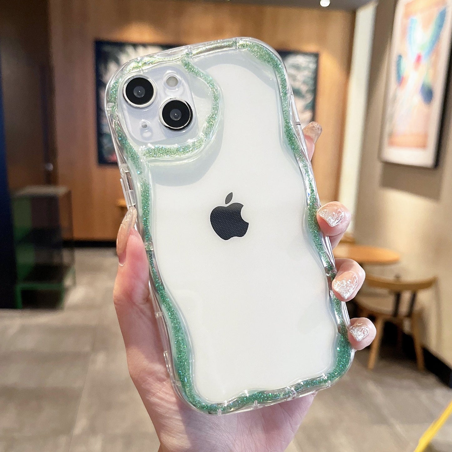 Luminous Twist Edge Transparent Compatible with iPhone Case