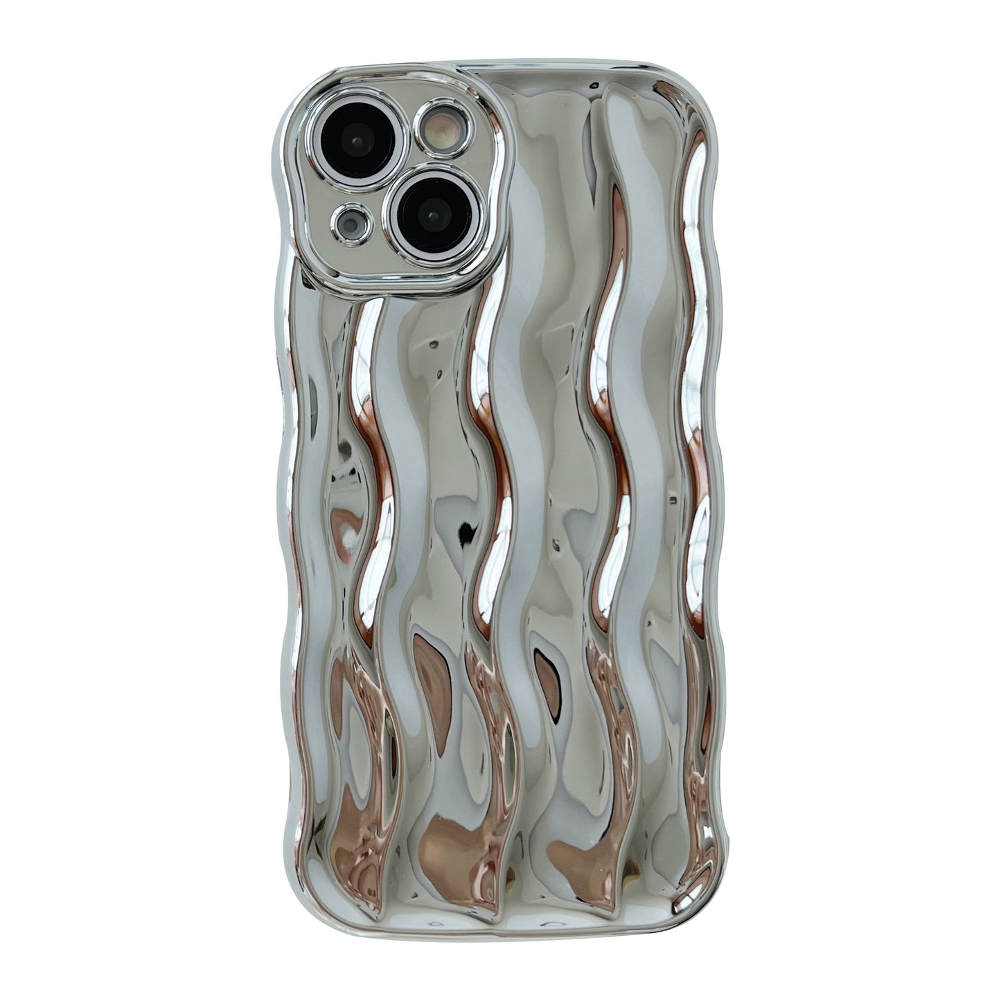 caseluu Curly Water Ripple Wave Frame Pattern Compatible with iPhone Case