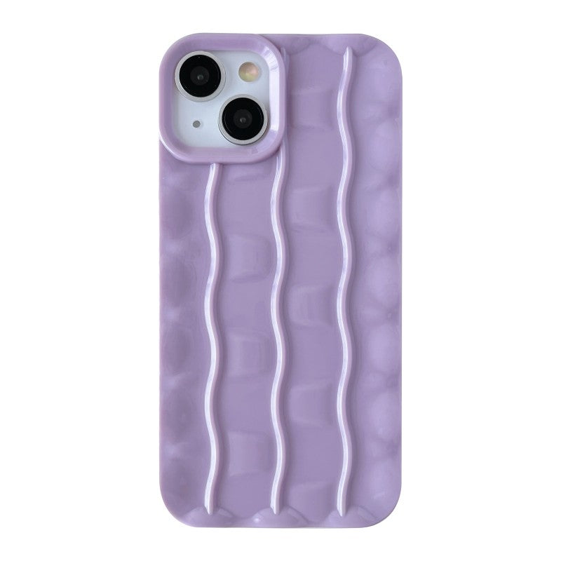 3D Curly Water Ripple Wave Pattern Compatible with iPhone Case