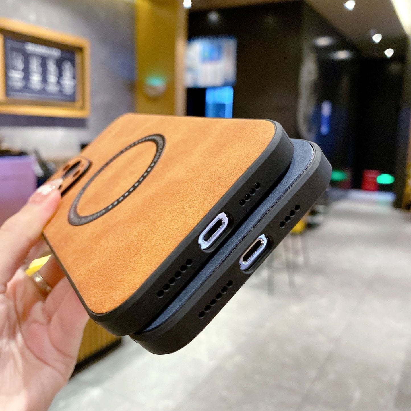 Leather for Magsafe Magnetic Wireless Charging Compatible with iPhone Case