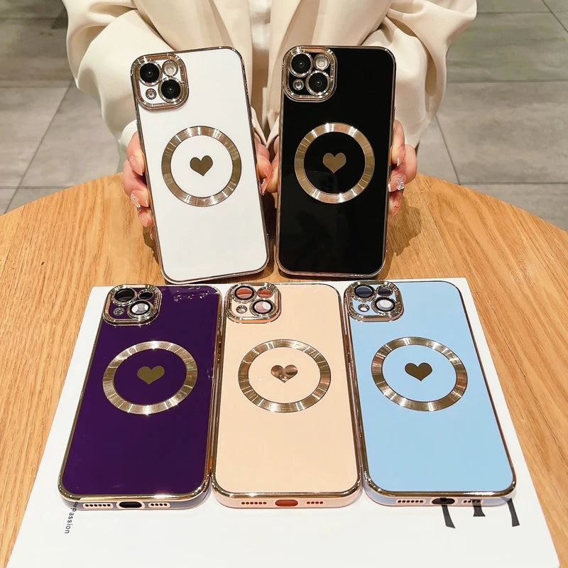 Love Heart for Magsafe Magnetic Wireless Charging Compatible with iPhone Case