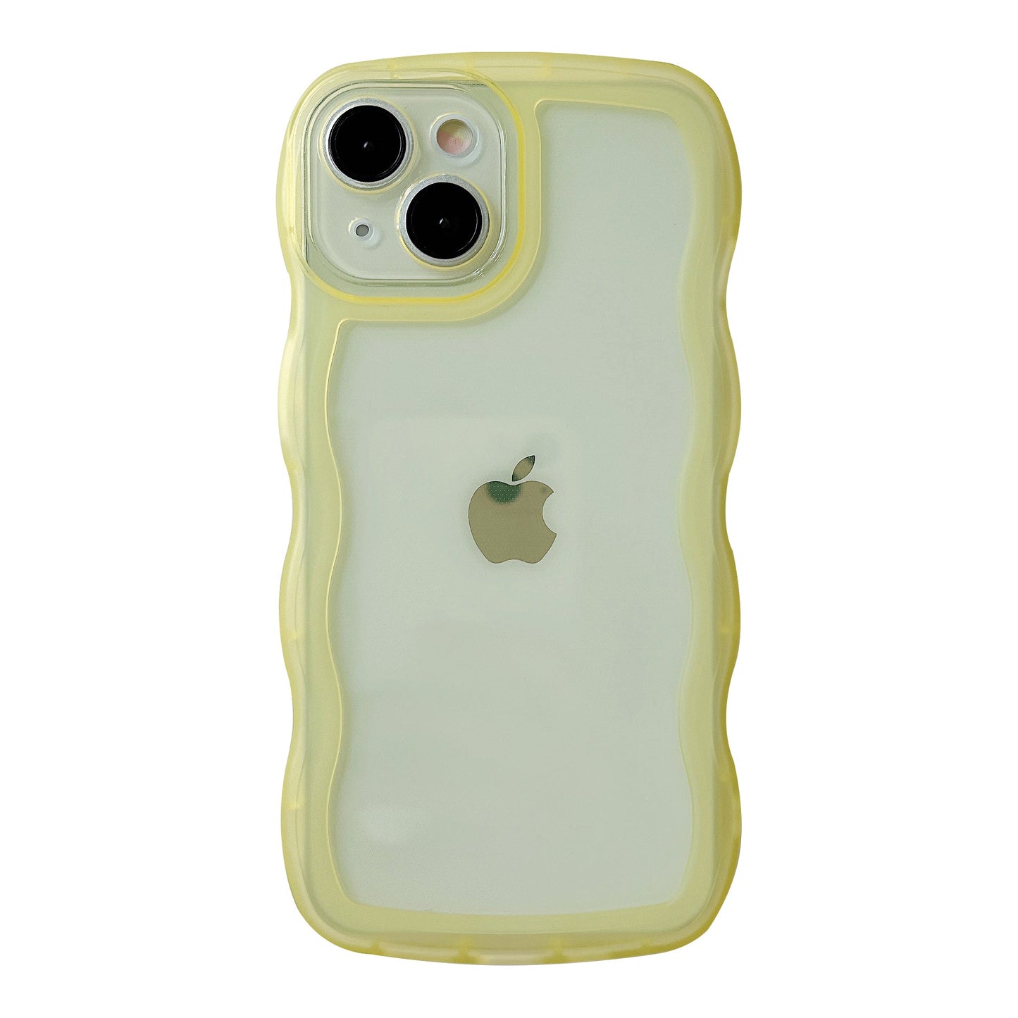 Curly Wave Frame Clear Soft Compatible with iPhone Case
