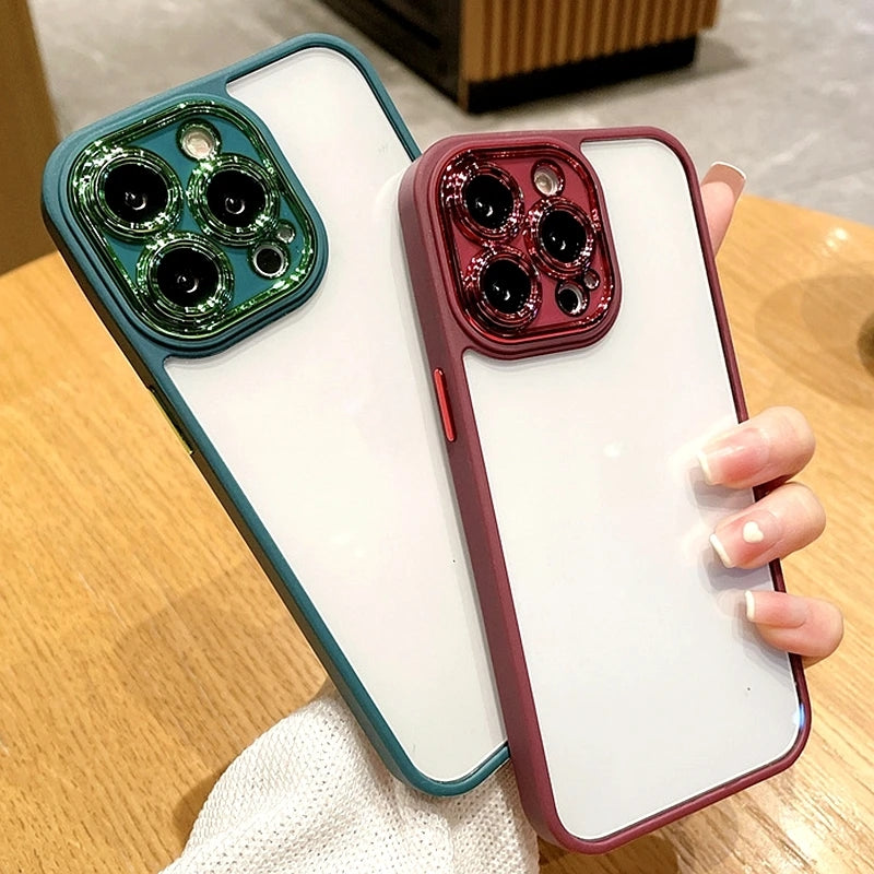 Transparent Shockproof Camera Lens Compatible with iPhone Case