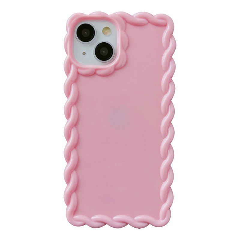 Twisted Rope Shape Frame Compatible with iPhone Case