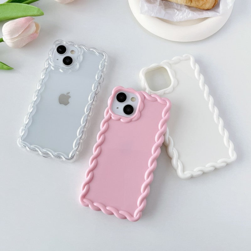 Twisted Rope Shape Frame Compatible with iPhone Case