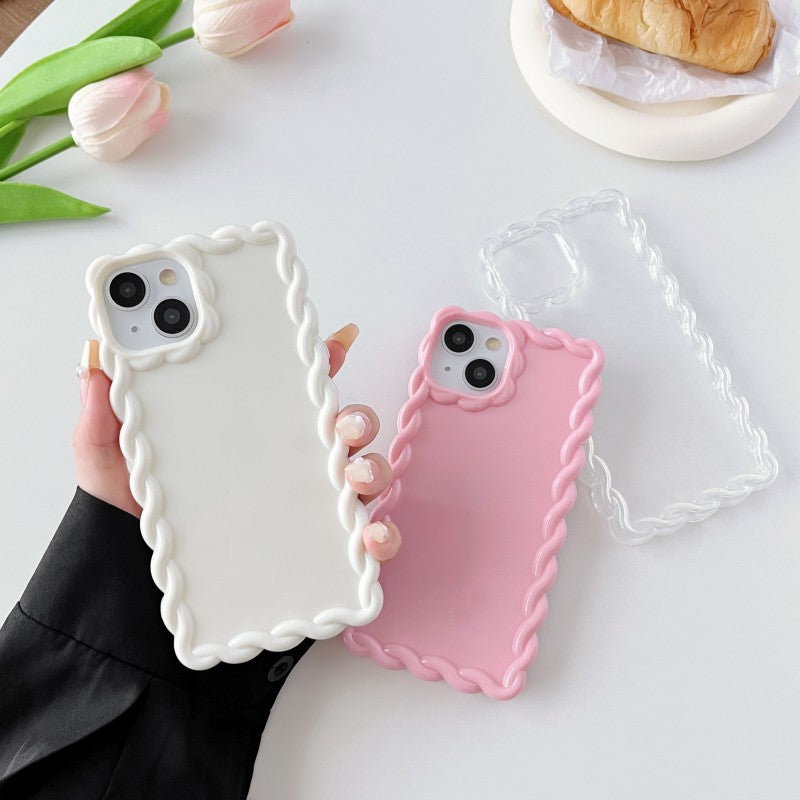 Twisted Rope Shape Frame Compatible with iPhone Case