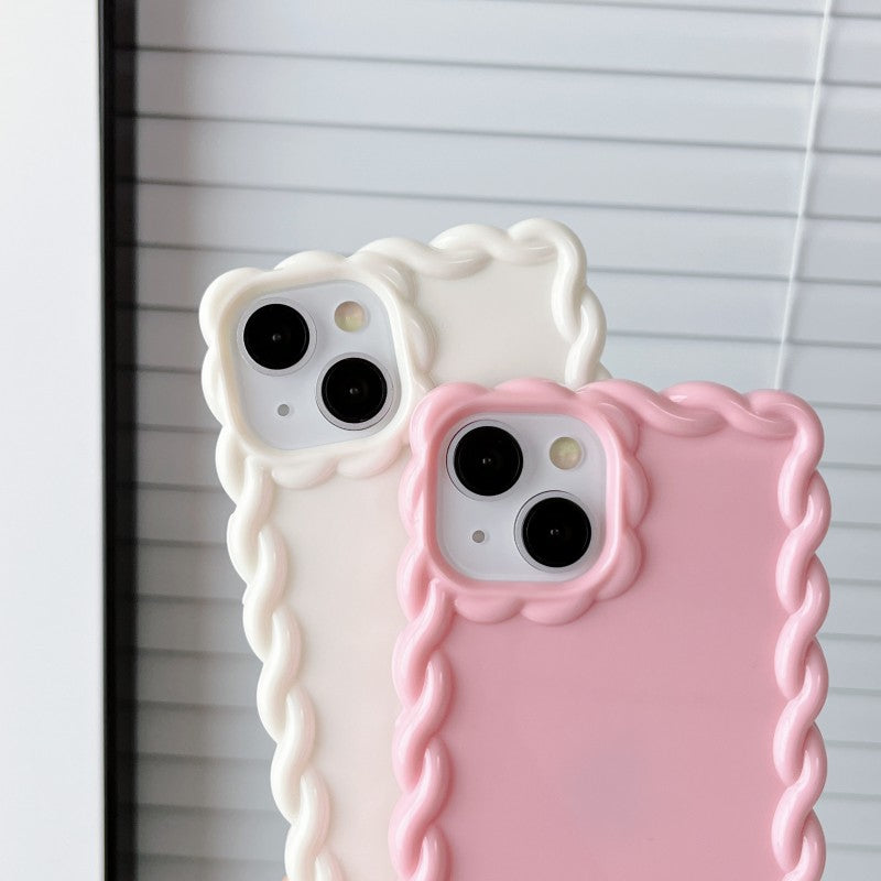 Twisted Rope Shape Frame Compatible with iPhone Case