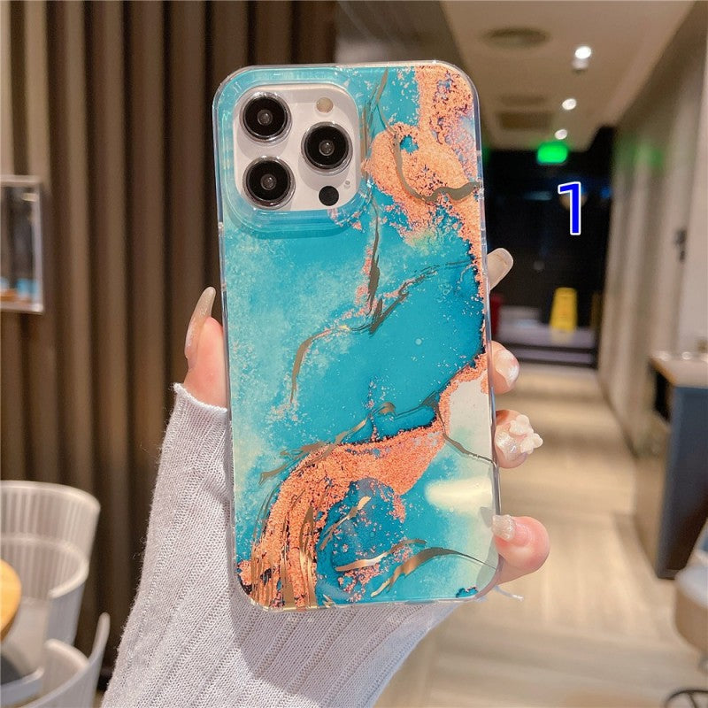 Luxury Marble Shell Pattern Compatible with iPhone Case