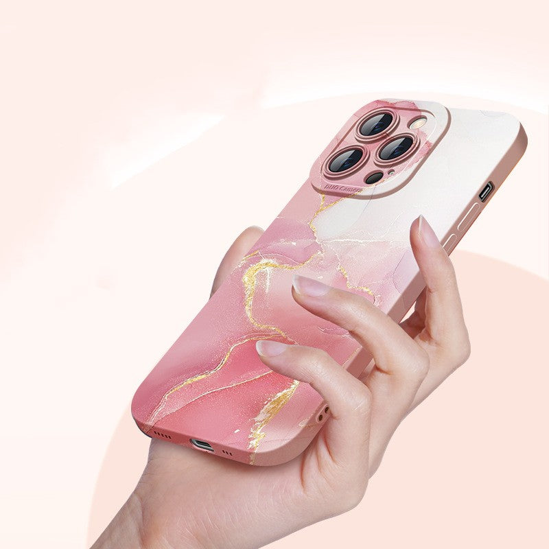 Cute Painting Color Silicone Compatible with iPhone Case