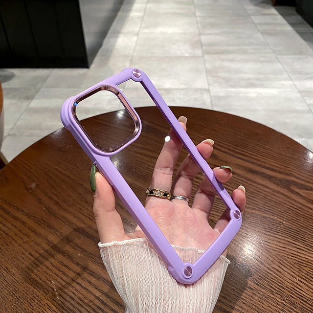 Clear Armor Shockproof Acrylic Hard Compatible with iPhone Case