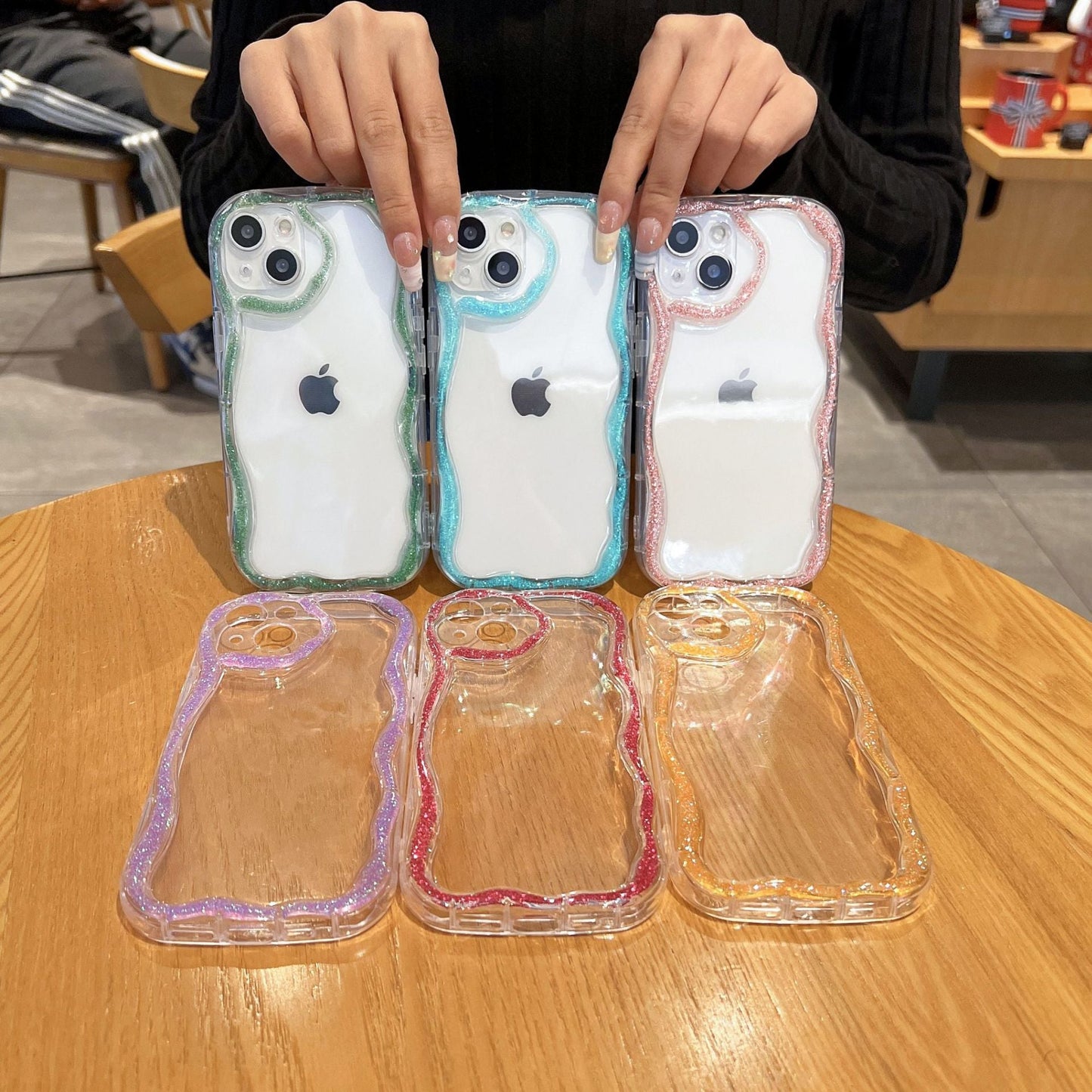 Luminous Twist Edge Transparent Compatible with iPhone Case