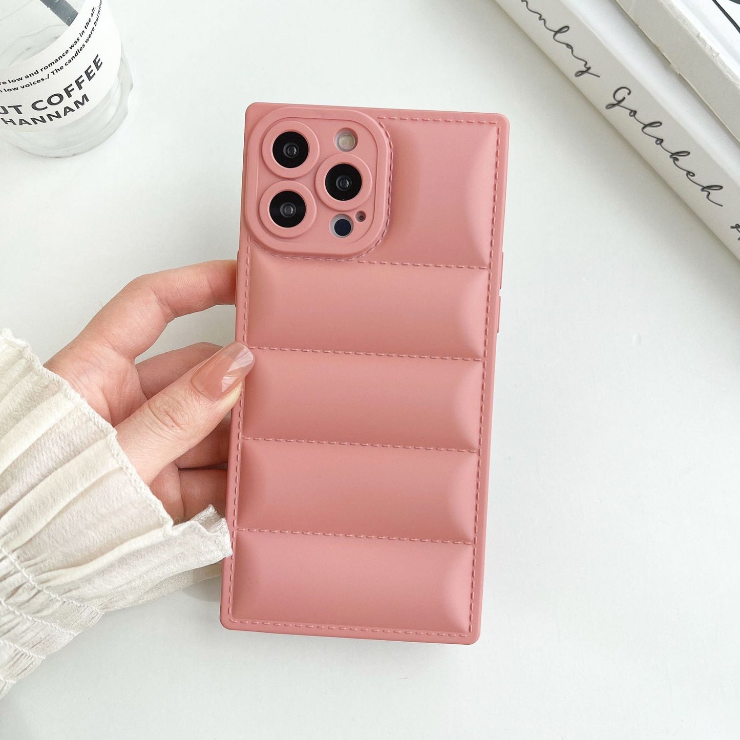 Square Down Jacket Compatible with iPhone Case
