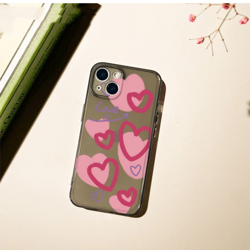 Cute Love Heart Compatible with iPhone Case