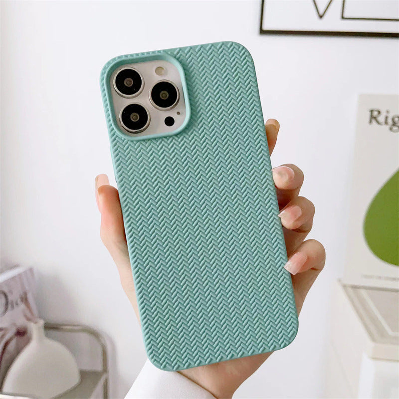 Candy Solid Color Weave Pattern Compatible with iPhone Case