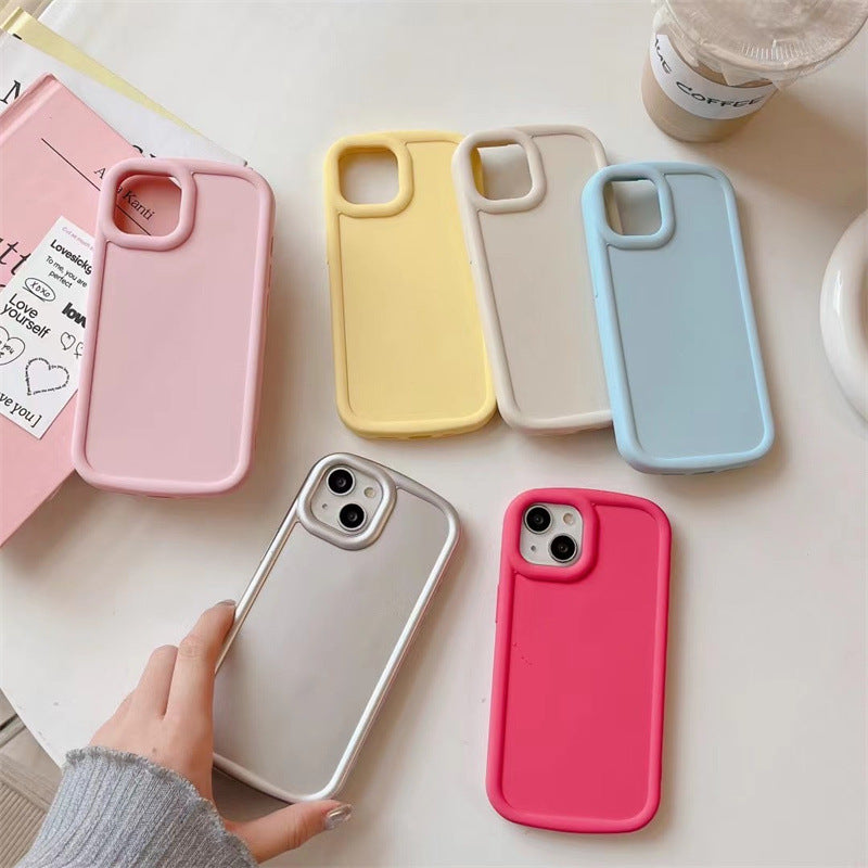 Candy Color Oval Compatible with iPhone Case