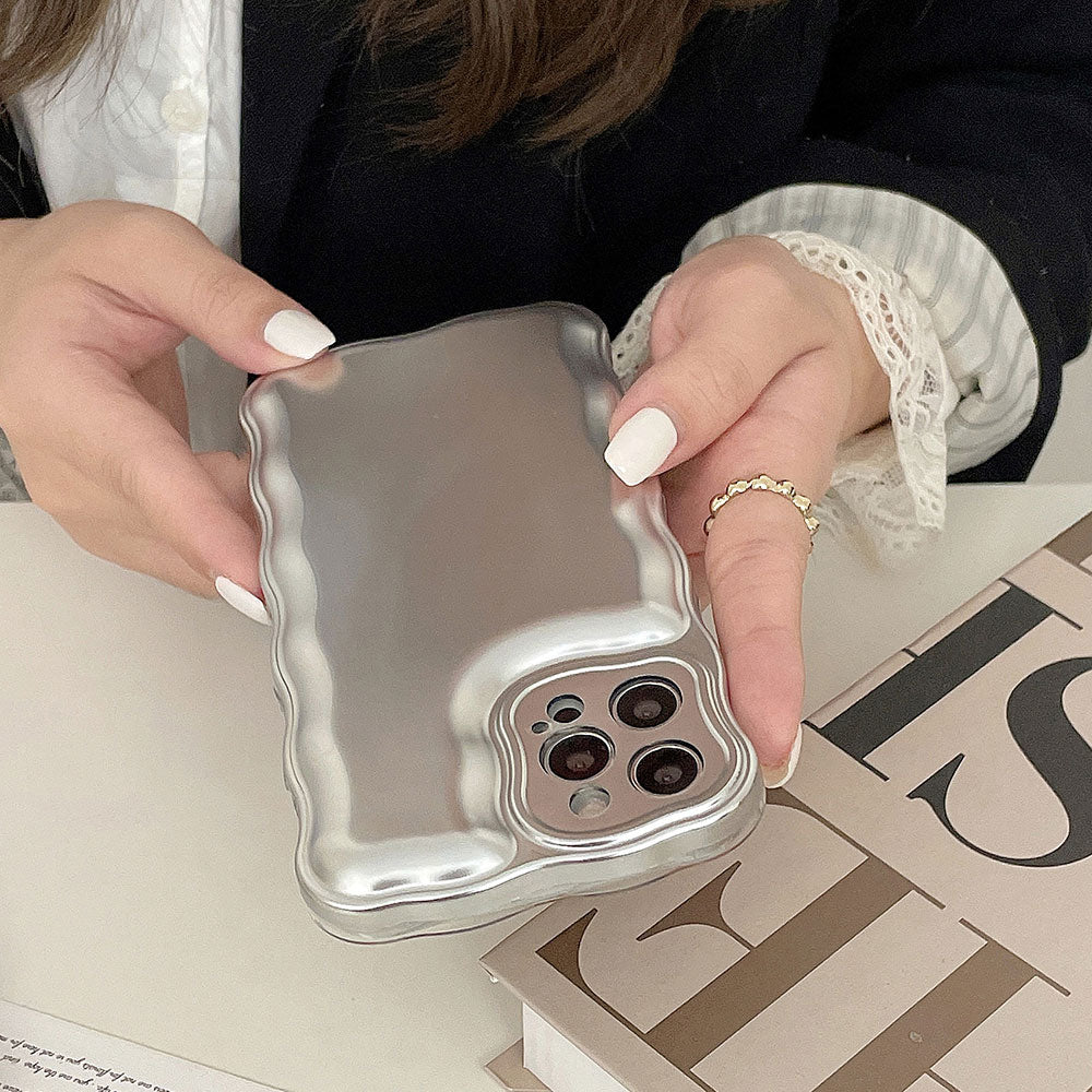 Luxury Plating Shockproof Wave Frame Compatible with iPhone Case