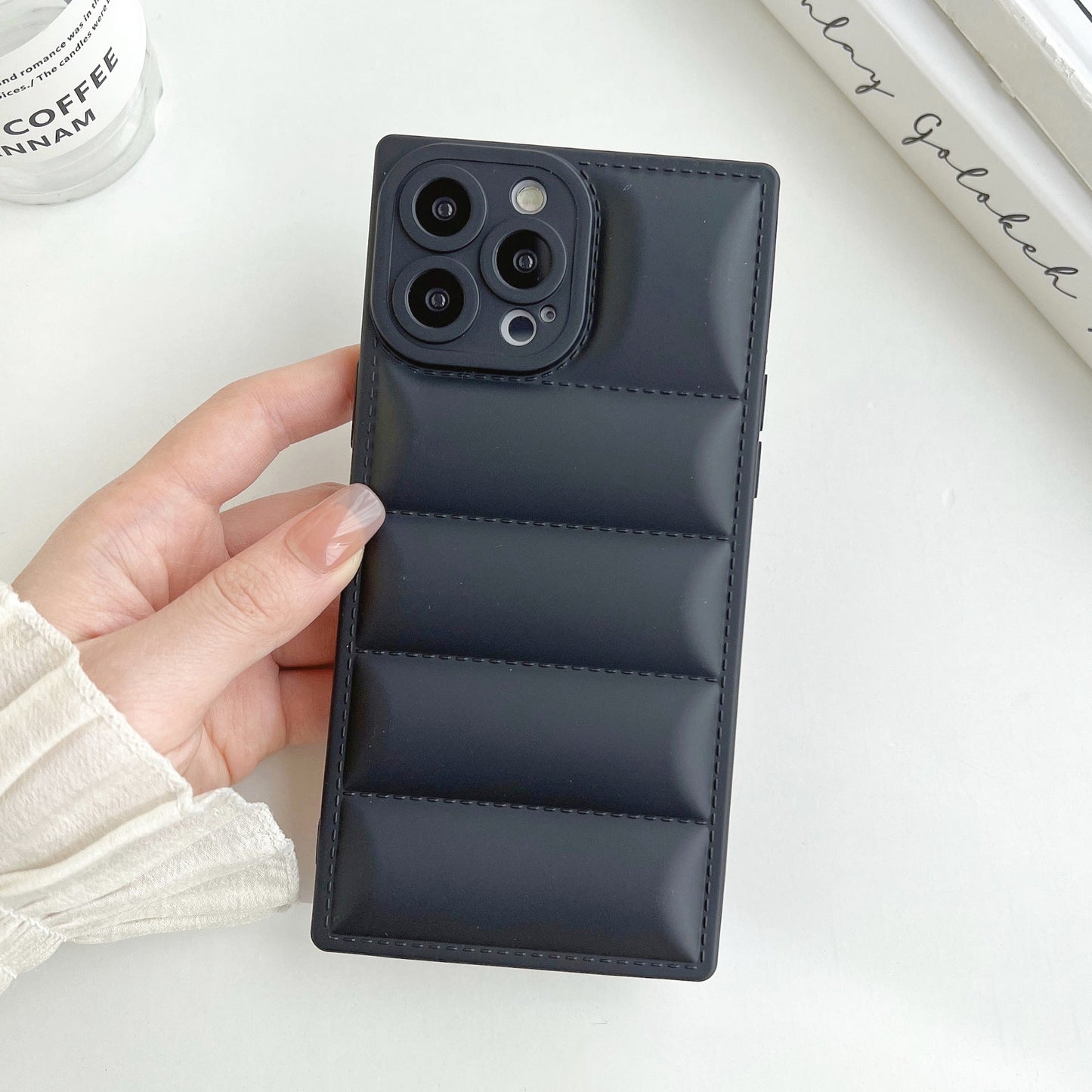 Square Down Jacket Compatible with iPhone Case