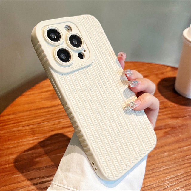 Weave Pattern Matte Compatible with iPhone Case
