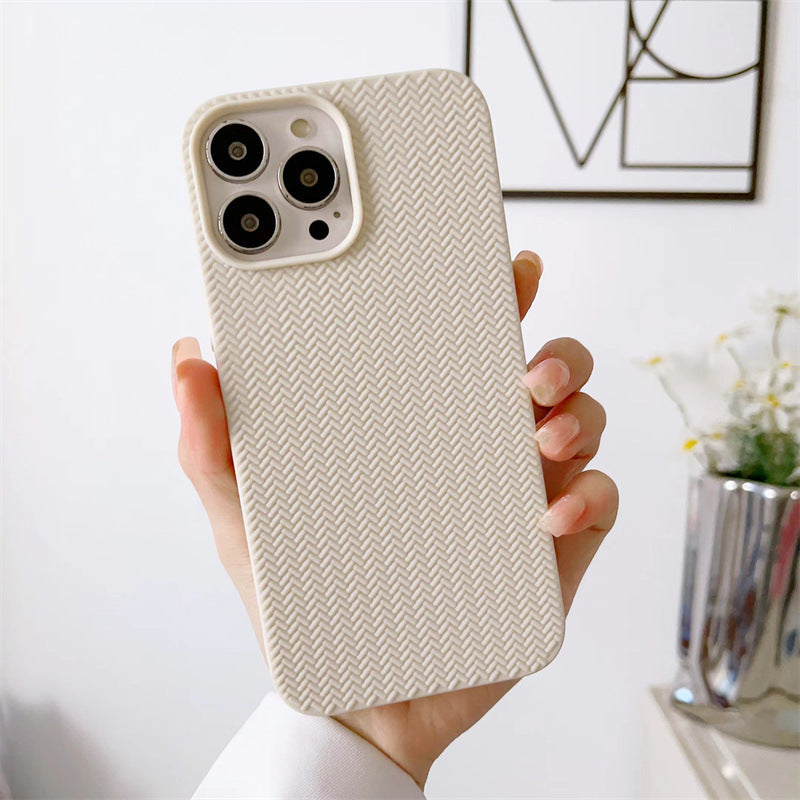 Candy Solid Color Weave Pattern Compatible with iPhone Case
