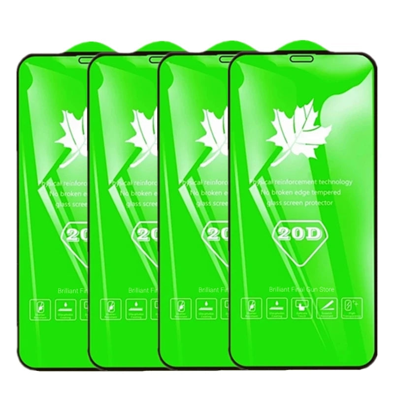 20D Full Cover Tempered Glass Compatible with iPhone Screen Protectors