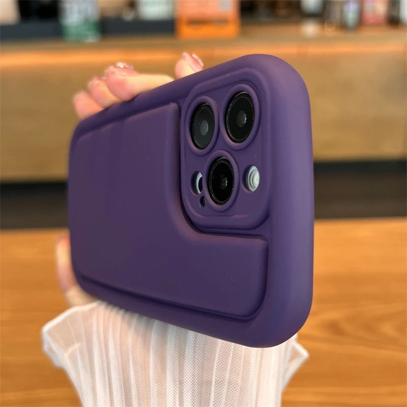 Luxury Retro Liquid Silicone Soft Shockproof Matte Compatible with iPhone Case