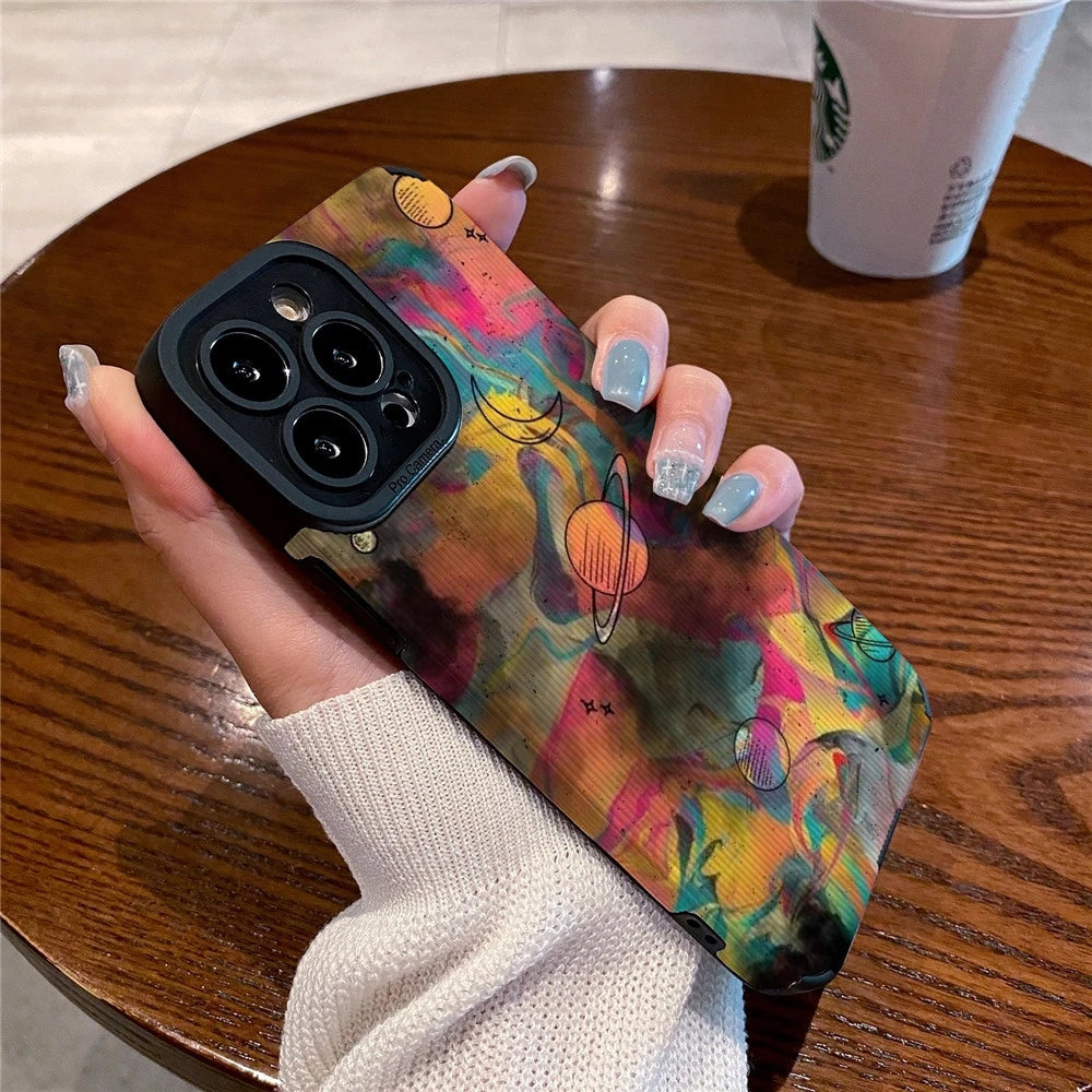 Colorful Planet Universe Compatible with iPhone Case
