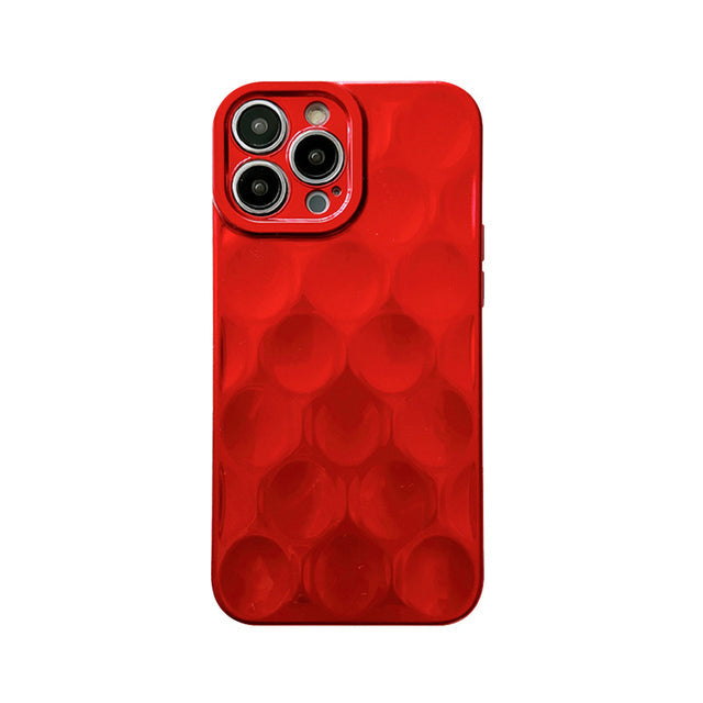 Fashion 3D Honeycomb Pattern Soft Silicone Shockproof Compatible with iPhone Case
