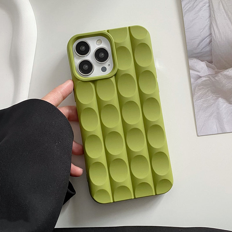 Plating Chocolate Curved Block Matte Soft Shockproof Compatible with iPhone Case