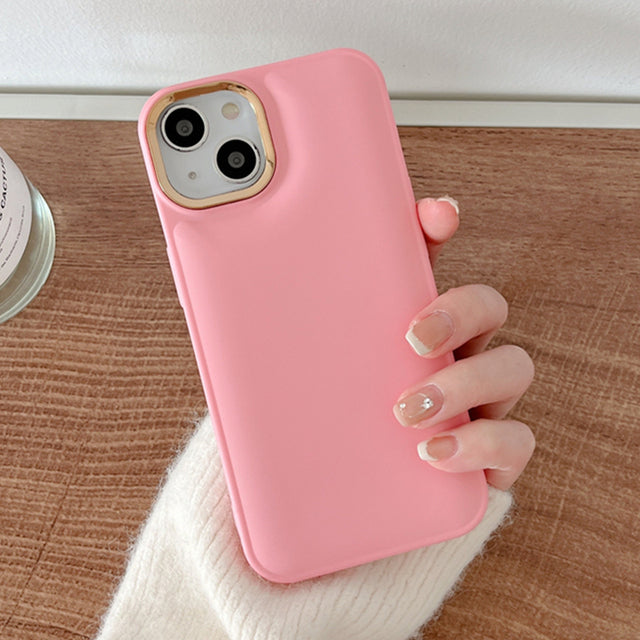 Candy Color Plating Camera Shockproof Compatible with iPhone Case