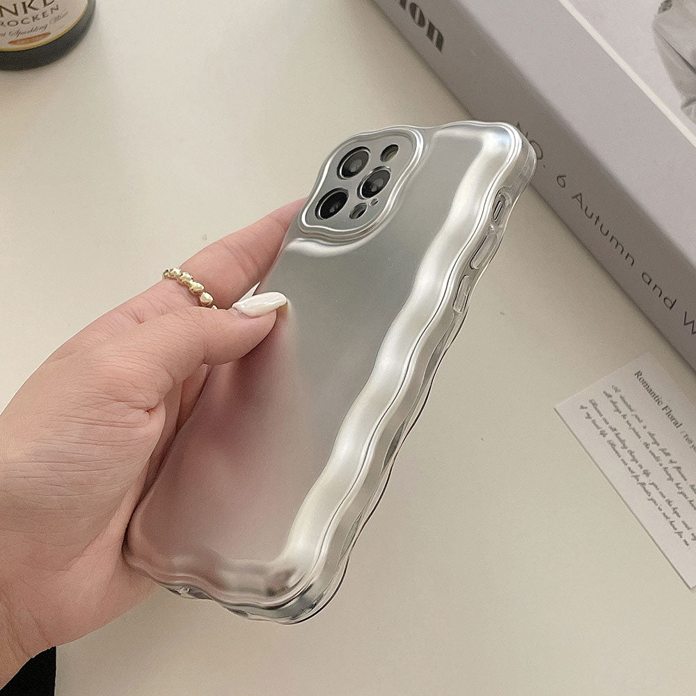 Luxury Plating Shockproof Wave Frame Compatible with iPhone Case