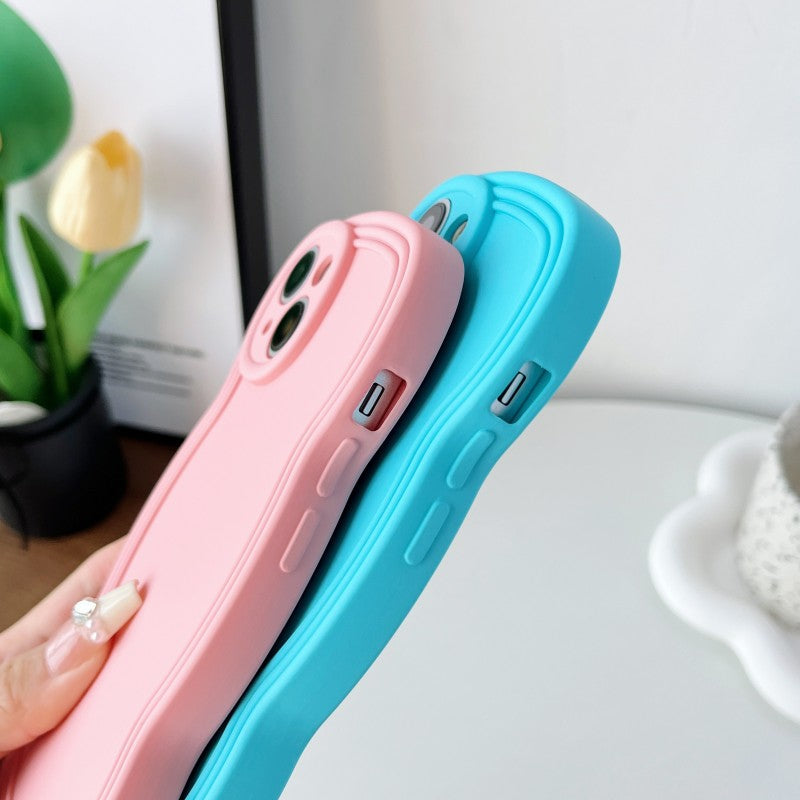 Wave Frame Shockproof Soft Silicone Compatible with iPhone Case
