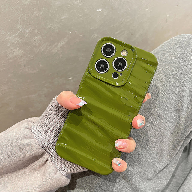 3D Water Ripple Pattern Shockproof Compatible with iPhone Case