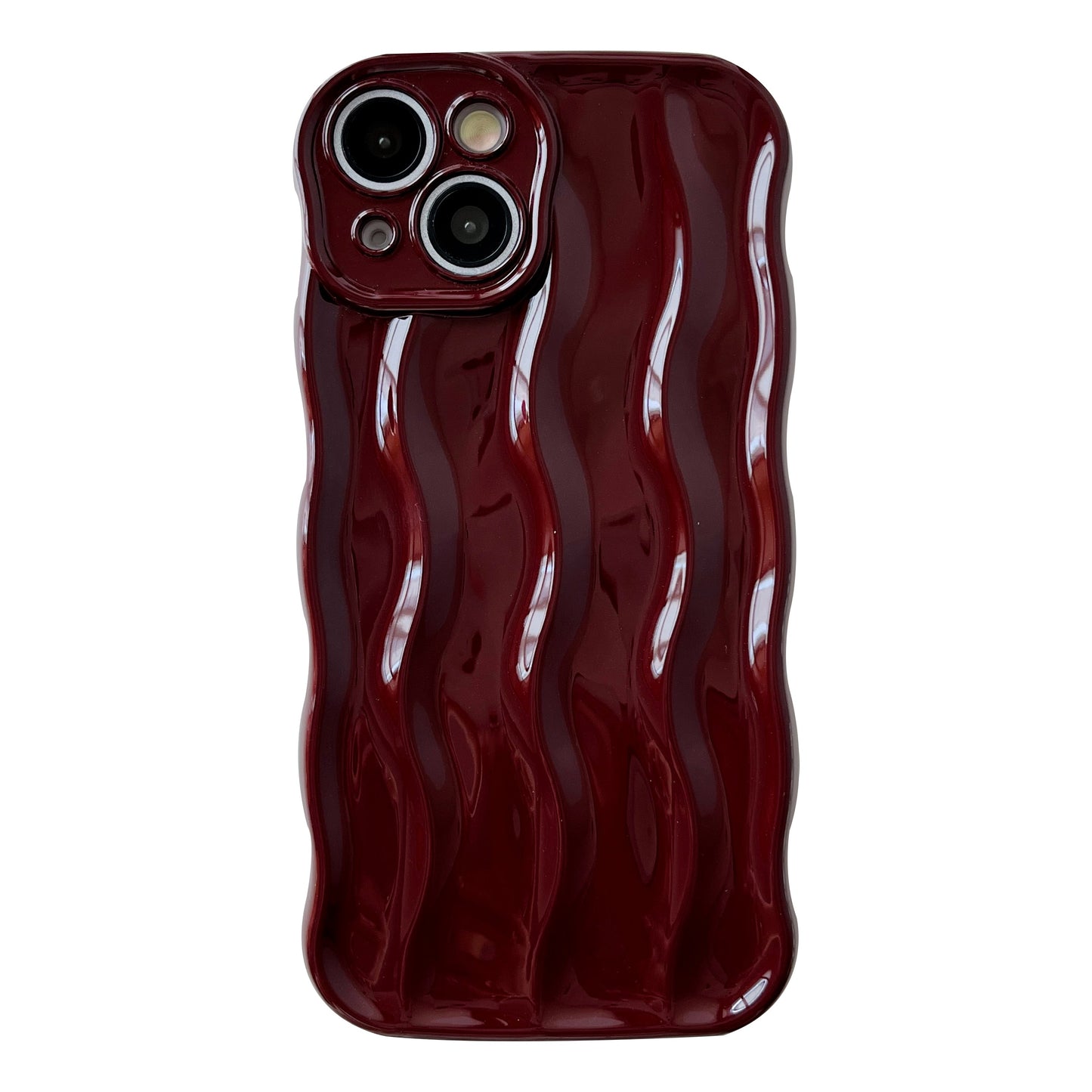 caseluu Curly Water Ripple Wave Frame Pattern Compatible with iPhone Case