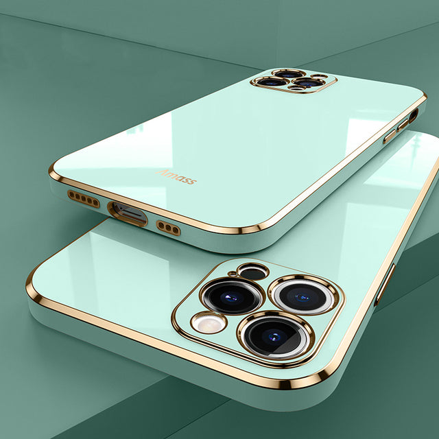 Luxury Square Plating Compatible with iPhone Case