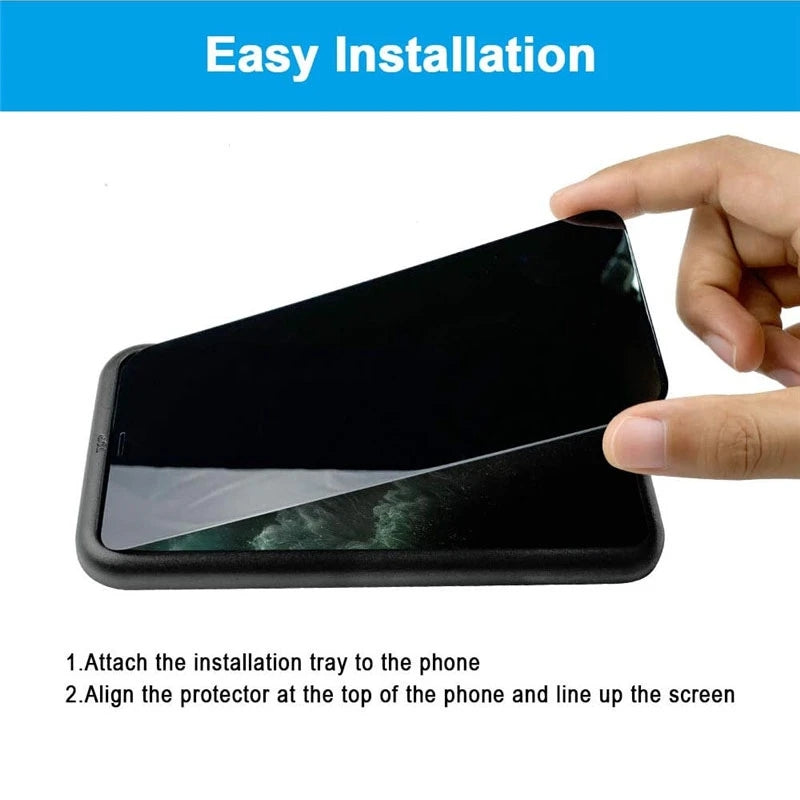 3PCS Privacy Tempered Glass Compatible with iPhone Screen Protectors