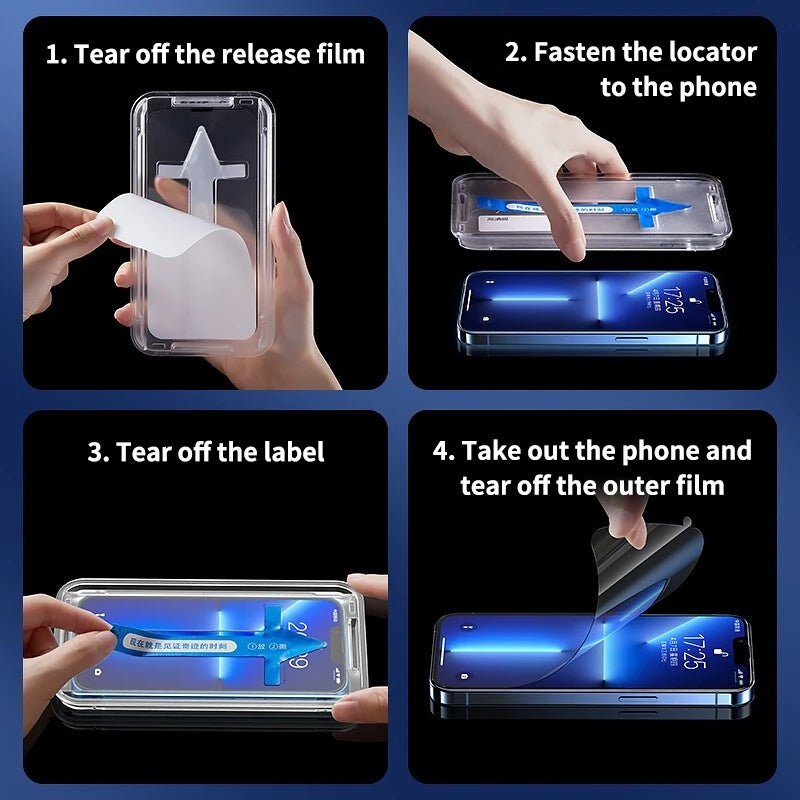2PCS Tempered Glass Fast installation Compatible with iPhone Screen Protectors