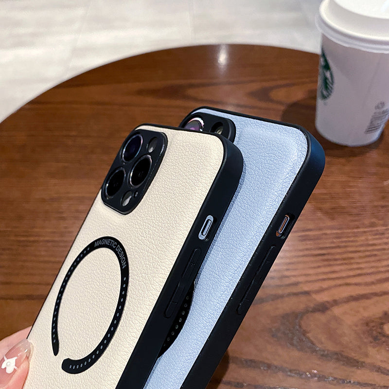Leather for Magsafe Magnetic Wireless Charging Compatible with iPhone Case