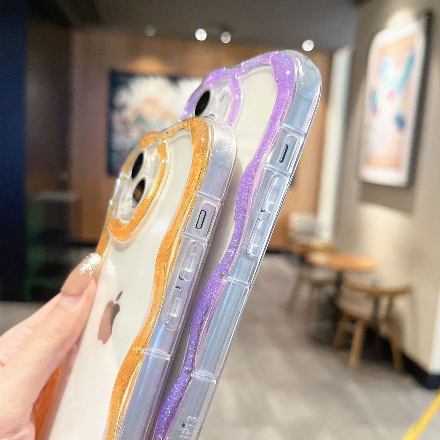 Luminous Twist Edge Transparent Compatible with iPhone Case