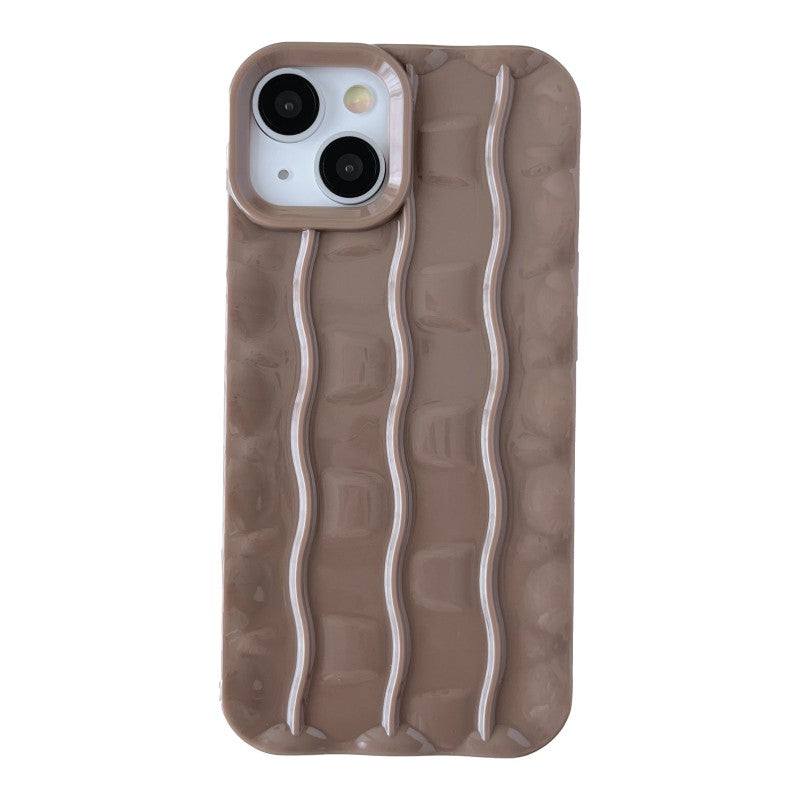 3D Curly Water Ripple Wave Pattern Compatible with iPhone Case