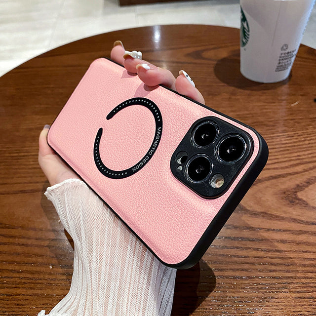 Leather for Magsafe Magnetic Wireless Charging Compatible with iPhone Case
