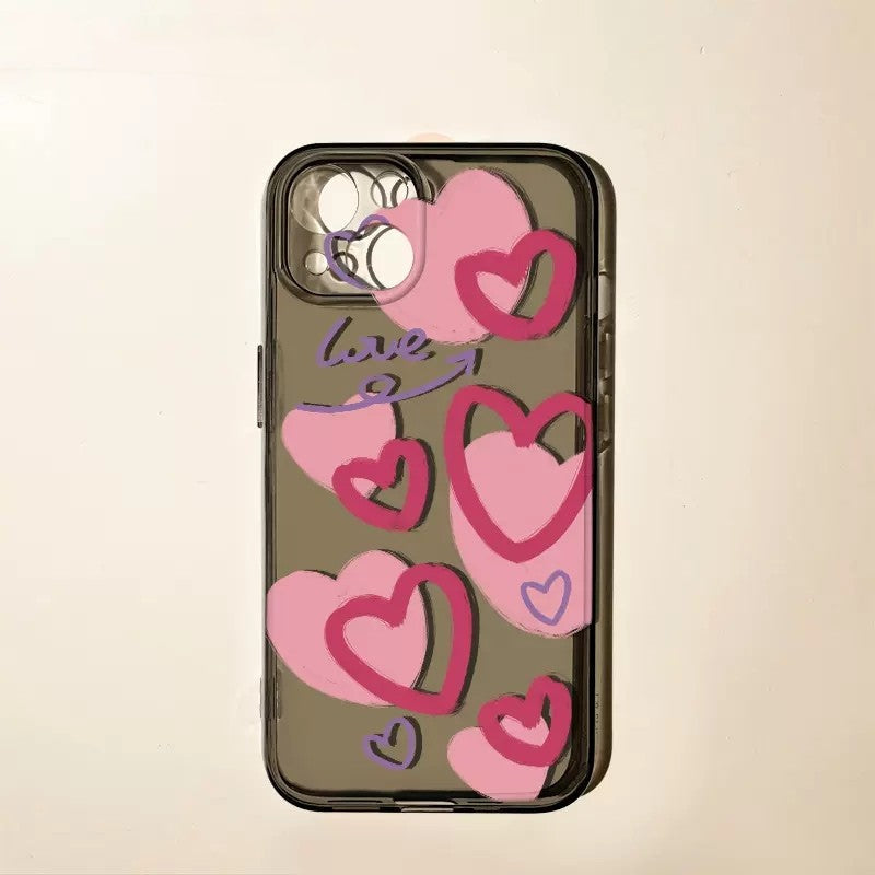 Cute Love Heart Compatible with iPhone Case